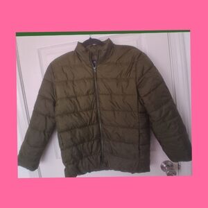 The Children's Place Olive Quilted Puffer Jacket